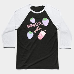 Milky Strawberry Gal Baseball T-Shirt